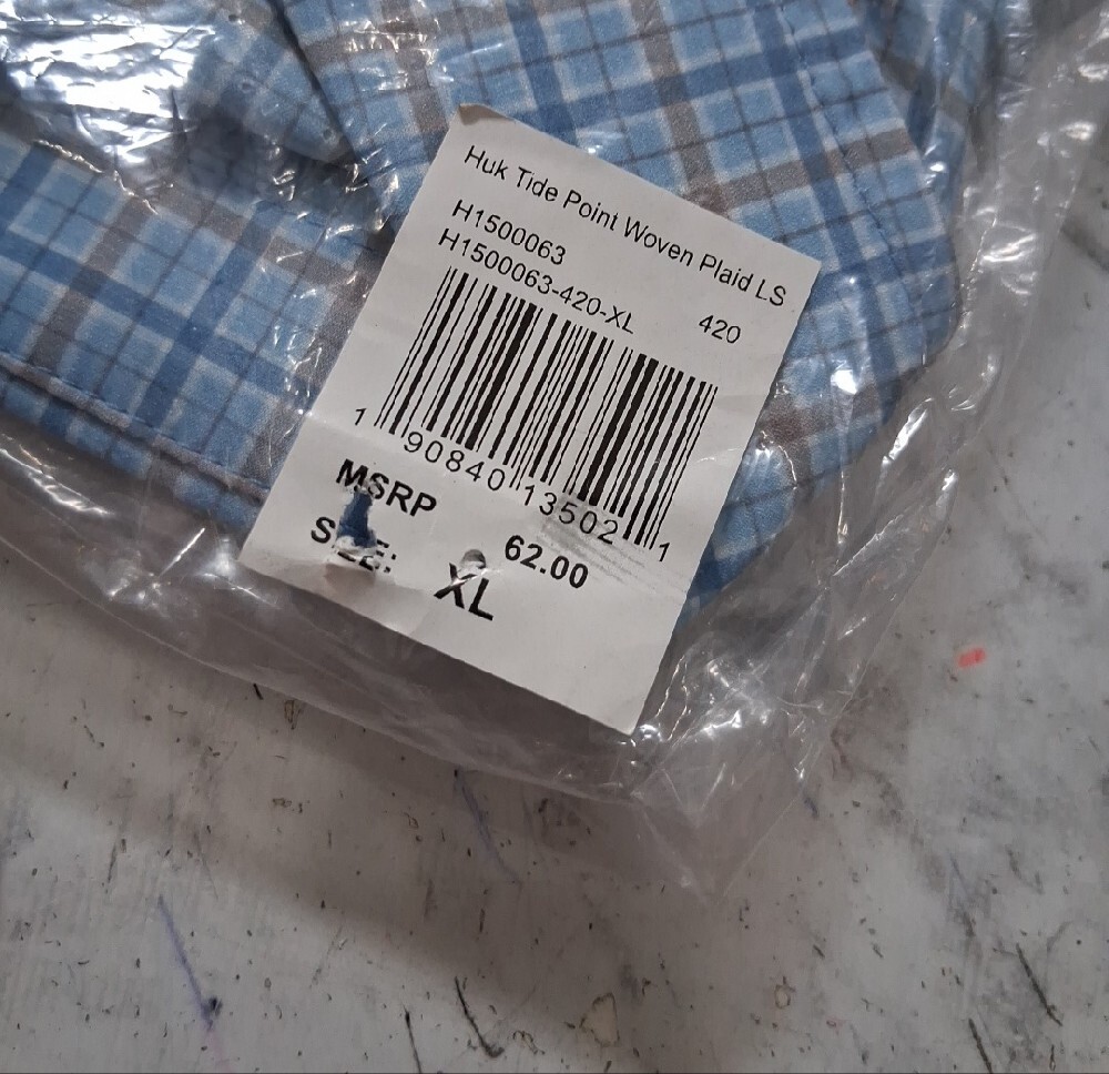 Huk Tide Point Woven Long Sleeve Plaid Shirt - Picture 3 of 4